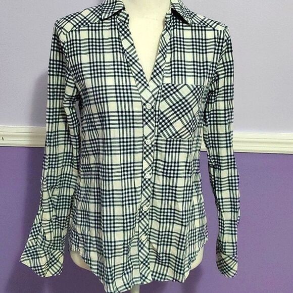 Soft Joie Revolvr Cydnee Blue Plaid Button Down Shirt Rodeo Festival - Picture 2 of 13